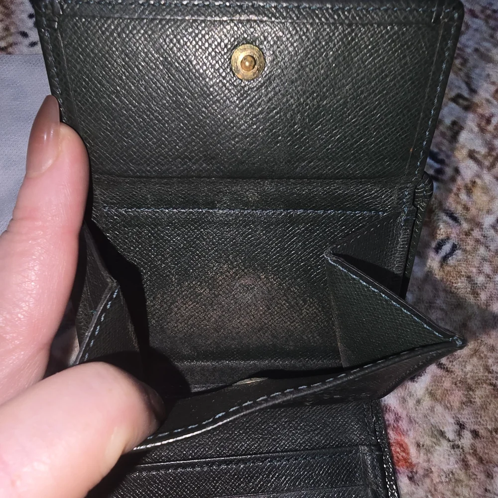 Louis Vuitton Dark Green Leather Wallet
